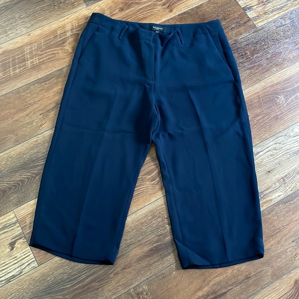 Talbots. Size 16P. Navy blue dress capri slacks. Excellent condition!